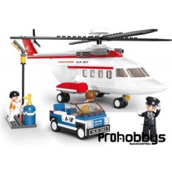  Conjunto Helicóptero + coche 259 pcs Sluban B0363