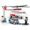  Conjunto Helicóptero + coche 259 pcs Sluban B0363