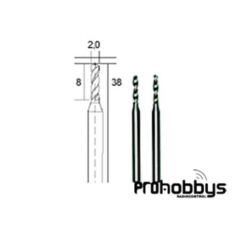 Blister brocas metal duro 2mm Proxxon 28328