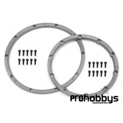 2 x Aro de llanta reforzado plata (BAJA) HPI3242