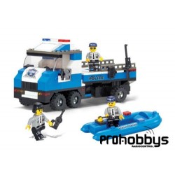 Kit para montar un camión y lancha de policía B0186