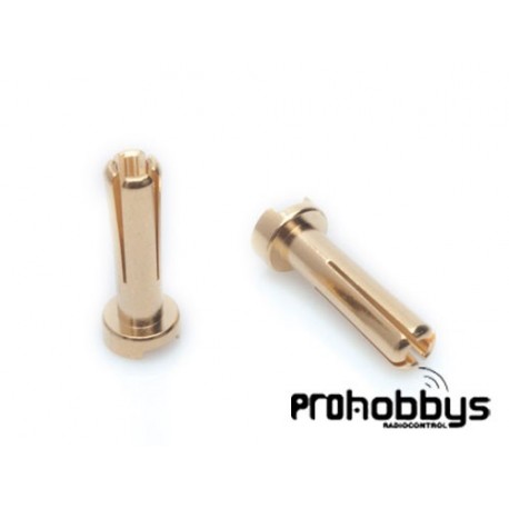 Conectores LRP 4 mm macho oro WorksTeam (10pzs)