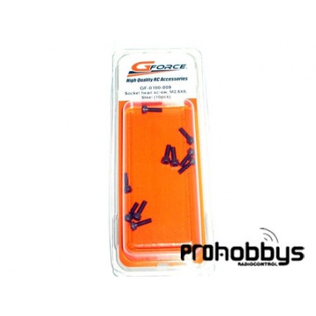 Tornillo allen acero M2,5x8mm Gforce (10 uds)