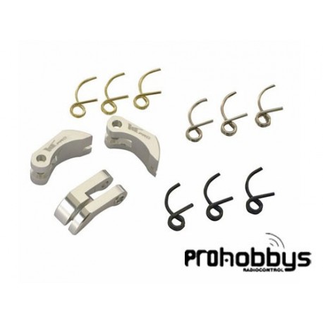 Zapatas aluminio + 3 juegos de muelles 1/8 Hobyy Tech