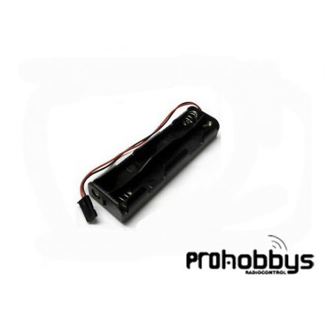 Portapilas para 8 pilas AA con conector Futaba
