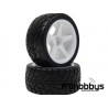 Neumático delantero c/llanta para Buggy 1/10 asfalto y rally