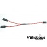 Cable "Y" de 15cm trenzado conector JR