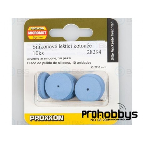Discos pulido de silicona tipo rueda 22mm Proxxon