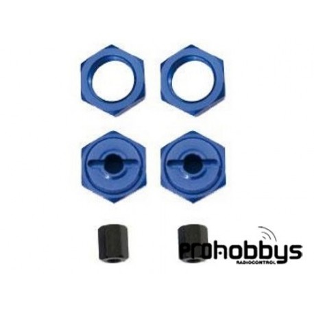 Adaptador rueda 17/12mm 1/8 para 1/10 aluminio CNC