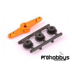  Brazo servo gas/freno alu. naranja Hobbytech