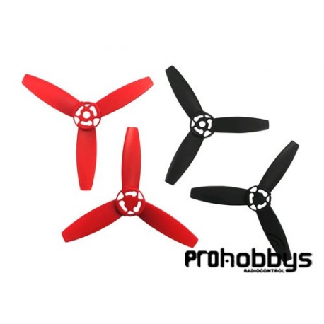 Hélices Parrot Bebop Drone ngras y rojas