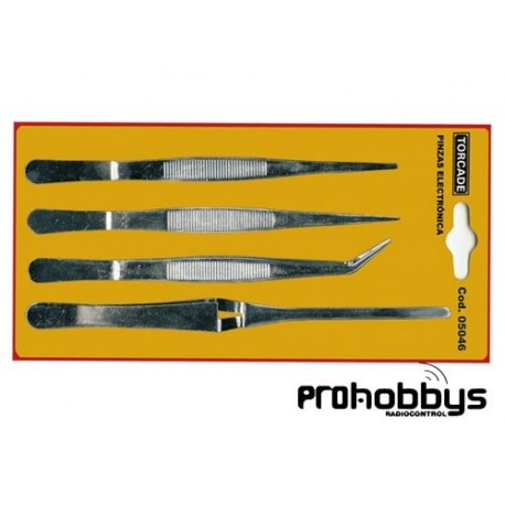  Juego de 4 pinzas cromadas Torcade