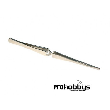 Pinza punta cruzada inoxidable para electronica