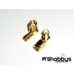 Adaptador antena FPV acodado hembra SMA / macho RP SMA