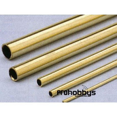 Tubo de latón 4,1mm x 5,0mm Ø x 1m