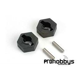 Hexágonos rueda y pasadores Traxxas (2 uds)