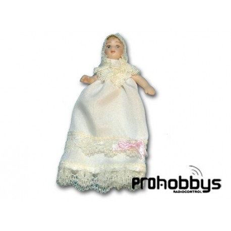 Bebe (niña) Porcelana vestido Bautizo