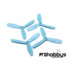 Hélices 5x4,5 Bullnose tripala azul celeste 2L2R Gemfan
