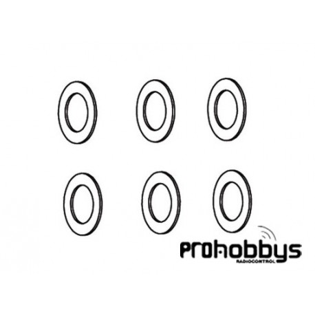 Arandelas ajuste 4x8x0,5mm (8uds) Jamara