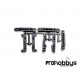 Soportes ejes trapecios. MP7 Kyosho
