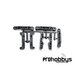 Soportes ejes trapecios. MP7 Kyosho