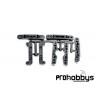 Soportes ejes trapecios. MP7 Kyosho