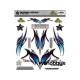 Adhesivos interior Tribal Flames azul 1/8