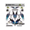 Adhesivos interior Tribal Flames azul 1/8