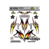Adhesivos interior Tribal Flames naranja 1/8