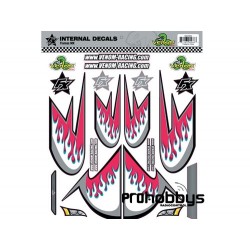 Adhesivos interior Hot Rod Flames rojo 1/8