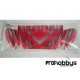 Adhesivos para aleron Proline 1/8 TT rojo