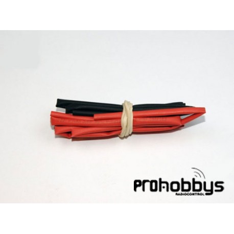 Tubo termo 2mm Rojo y Negro (2 x 0,5mts)