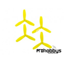 Hélices 5x4,5 Bullnose tripala amarillo 2L2R Gemfan