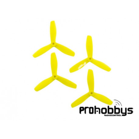 Hélices 5x4,5 Bullnose tripala amarillo 2L2R Gemfan