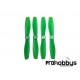 Hélices Gemfan 5O45BN normal+invertida Bullnose 2 parejas (verde)
