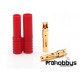 Conector 4mm (macho y hembra con protector rojo) HXT