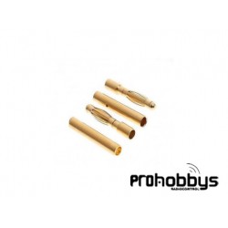 Conector oro 2mm (macho y hembra) 2 parejas
