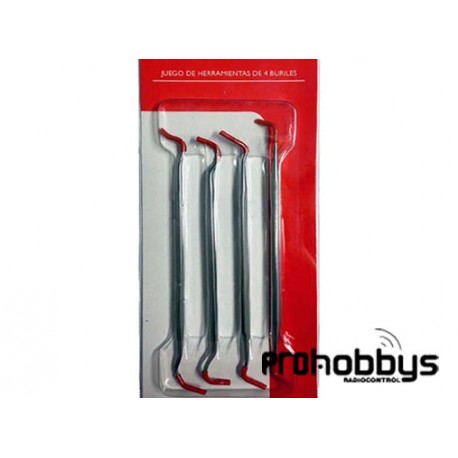 Juego de 4 buriles para modelar Dismoer