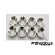 Arandelas cónicas M3 aluminio plata (8 uds)