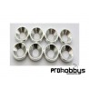 Arandelas cónicas M3 aluminio plata (8 uds)