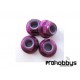 Tuerca aluminio M4 con valona y freno violeta (4 uds)