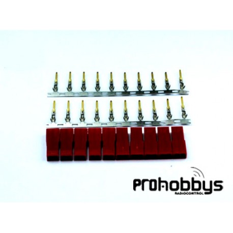 Conector Oro hembra servo BEC (10 uds)