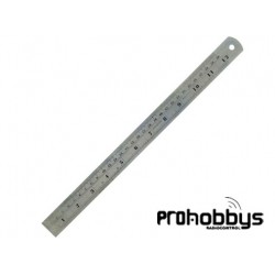 Regla de precisión 300mm acero inox mm/pulg