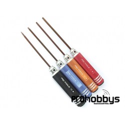 Juego llaves allen 1,5 / 2 / 2,5 / 3mm Mango de aluminio Hobbytech