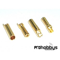 Conector oro 4mm (2 parejas)