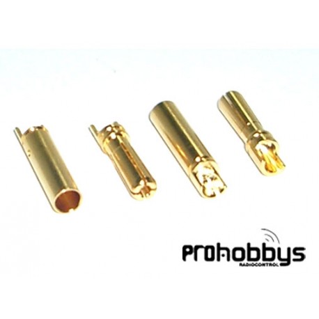 Conector oro 4mm (2 parejas)