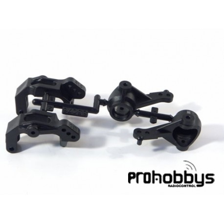 HPI 85076 Set manguetas delanteras y soportes MT 2