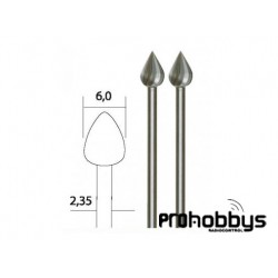 Fresa en forma de llama Ø 6mm (2pz) 28724 Proxxon