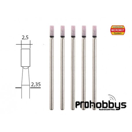 Muela cilíndrica 2,5 mm de corindón especial Proxxon