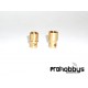 Conector oro 8mm tipo banana (macho y Hembra)